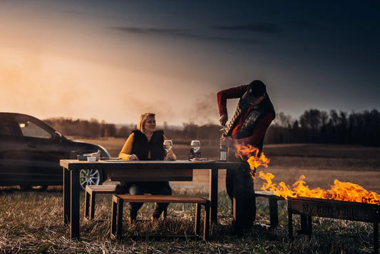 People grilling on My BBQ Table