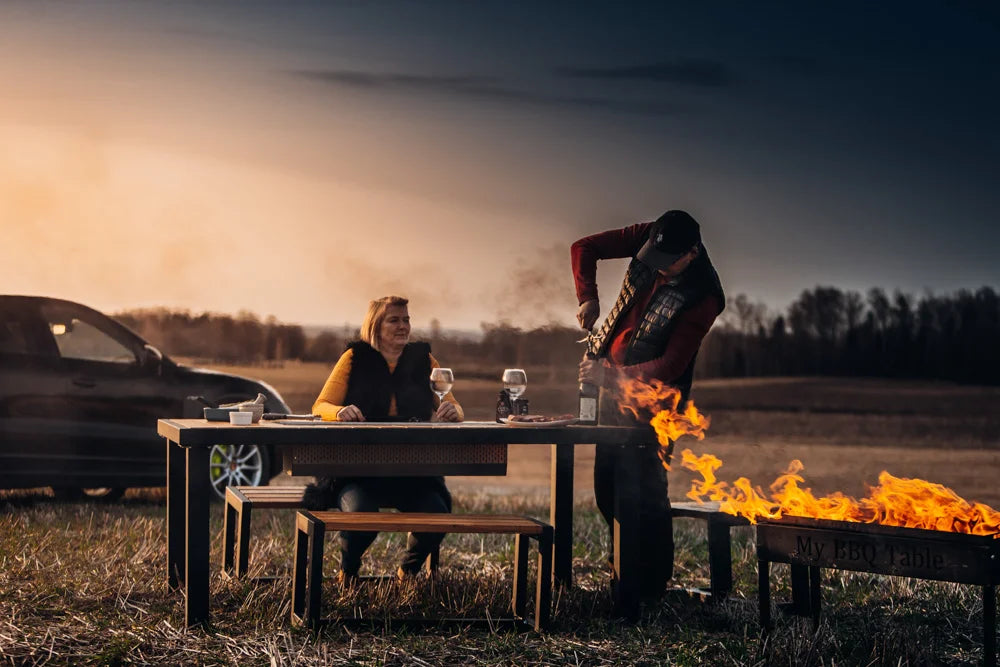 People grilling on My BBQ Table